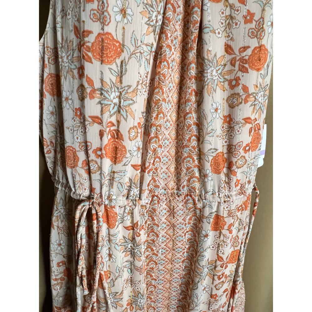 Taylor Rose Beige Floral High Neck Maxi Dress 6 NWT - Picture 6 of 9